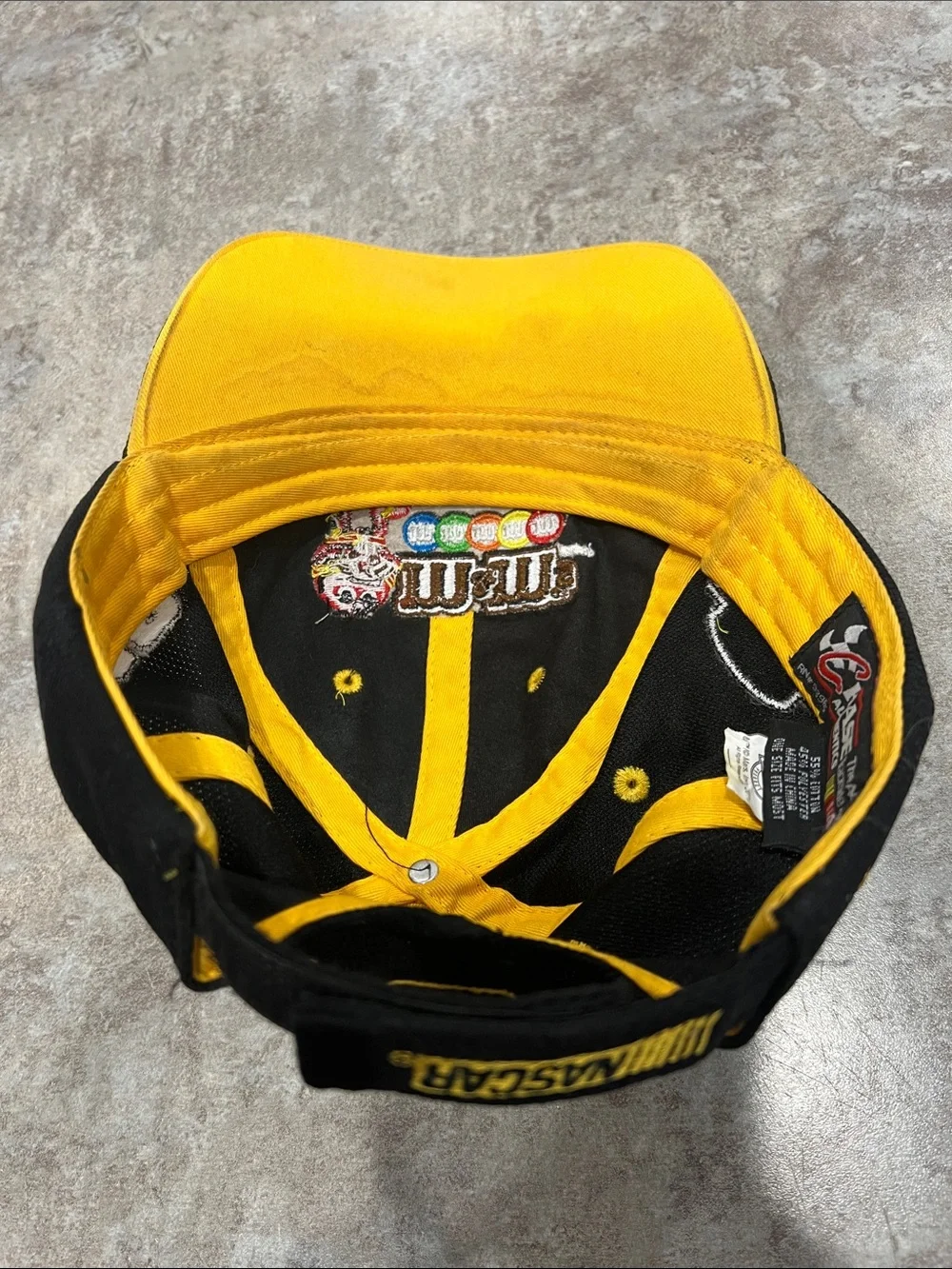 M&M'S Black Racing Cap with Yellow Piping & Multicolor Embroidery #18 Kyle Busch